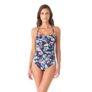Anne Cole Twist Front One Piece Swimsuit Sz 8